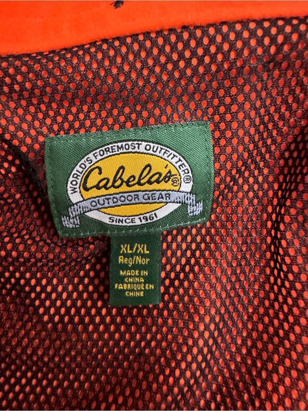 Cabelas Mens M Blaze Orange Fleece Hunting Shirt Utility Pocket Vented Back - Picture 5 of 10